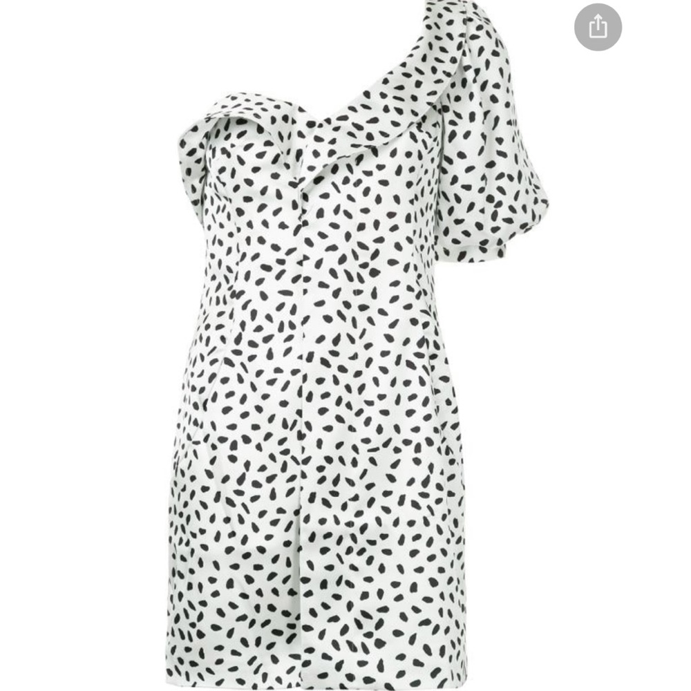 NWT Self Portrait One Shoulder Puff Sleeve Dress - Picture 4 of 4